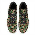 Tropical Papaya Pattern Print High Top Leather Sneakers