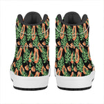Tropical Papaya Pattern Print High Top Leather Sneakers