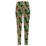 Tropical Papaya Pattern Print High-Waisted Pocket Leggings