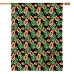 Tropical Papaya Pattern Print House Flag