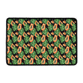 Tropical Papaya Pattern Print Kitchen Mat