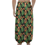 Tropical Papaya Pattern Print Lantern Pants