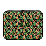 Tropical Papaya Pattern Print Laptop Sleeve