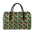 Tropical Papaya Pattern Print Leather Duffel Bag