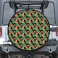 Tropical Papaya Pattern Print Leather Spare Tire Cover