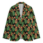 Tropical Papaya Pattern Print Men's Blazer