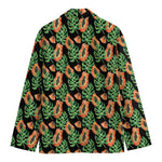 Tropical Papaya Pattern Print Men's Blazer