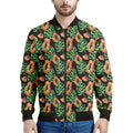 Tropical Papaya Pattern Print Men's Bomber Jacket