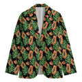 Tropical Papaya Pattern Print Men's Cotton Blazer