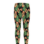 Tropical Papaya Pattern Print Men's leggings