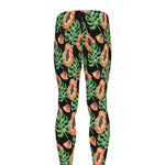 Tropical Papaya Pattern Print Men's leggings