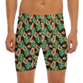 Tropical Papaya Pattern Print Men's Long Boxer Briefs