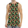 Tropical Papaya Pattern Print Men's Muscle Tank Top