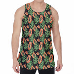Tropical Papaya Pattern Print Men's Velvet Tank Top