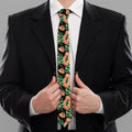 Tropical Papaya Pattern Print Necktie