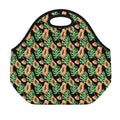 Tropical Papaya Pattern Print Neoprene Lunch Bag