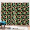 Tropical Papaya Pattern Print Pencil Pleat Curtains