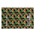 Tropical Papaya Pattern Print Placemat