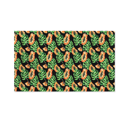 Tropical Papaya Pattern Print Polyester Flag