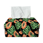 Tropical Papaya Pattern Print Rectangle Tissue Box Cover