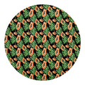 Tropical Papaya Pattern Print Round Blanket