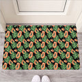 Tropical Papaya Pattern Print Rubber Doormat
