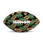 Tropical Papaya Pattern Print Rugby Ball