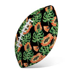 Tropical Papaya Pattern Print Rugby Ball