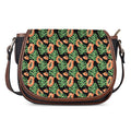 Tropical Papaya Pattern Print Saddle Bag