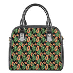 Tropical Papaya Pattern Print Shoulder Handbag