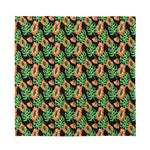 Tropical Papaya Pattern Print Silk Bandana