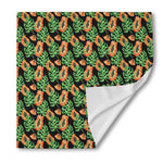 Tropical Papaya Pattern Print Silk Bandana