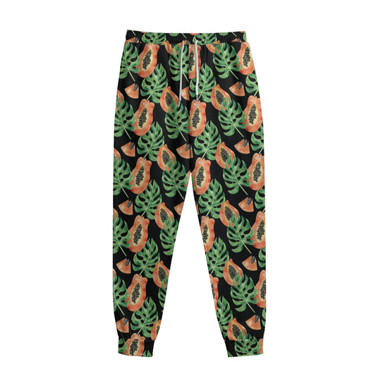 Tropical Papaya Pattern Print Sweatpants