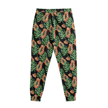 Tropical Papaya Pattern Print Sweatpants