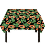 Tropical Papaya Pattern Print Tablecloth