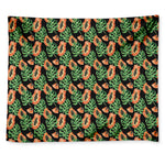 Tropical Papaya Pattern Print Tapestry