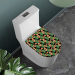 Tropical Papaya Pattern Print Toilet Lid Cover