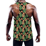 Tropical Papaya Pattern Print Training Tank Top