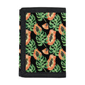 Tropical Papaya Pattern Print Trifold Wallet