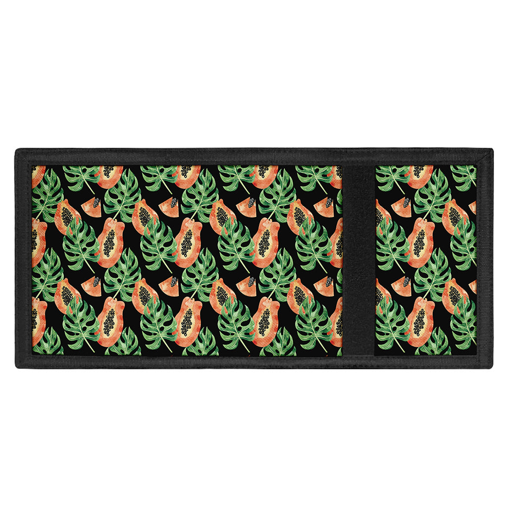 Tropical Papaya Pattern Print Trifold Wallet