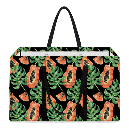 Tropical Papaya Pattern Print Utility Tote Bag