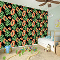 Tropical Papaya Pattern Print Wall Sticker
