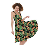 Tropical Papaya Pattern Print Women's Sleeveless Dress