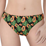 Tropical Papaya Pattern Print Women's Thong