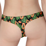 Tropical Papaya Pattern Print Women's Thong