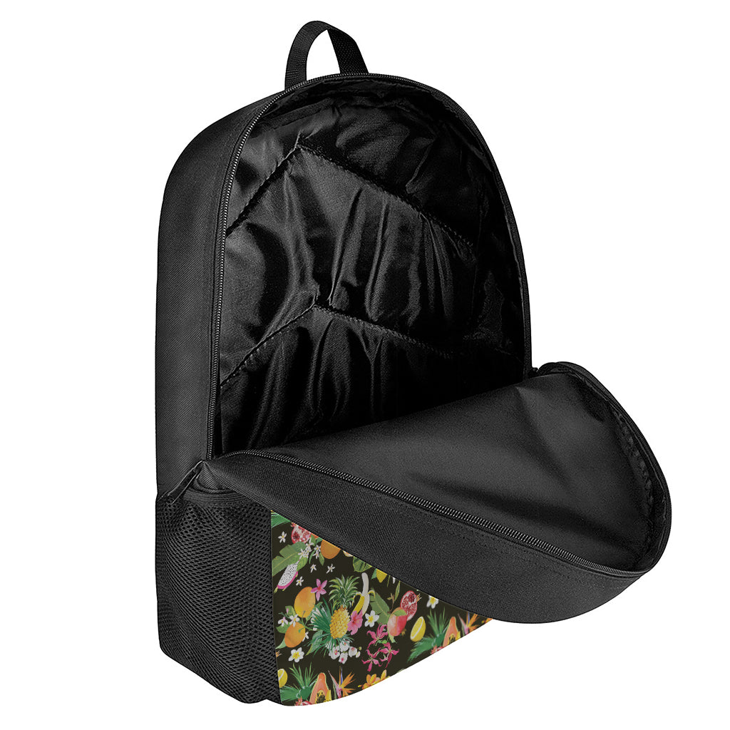 Tropical Paradise Fruits Pattern Print 17 Inch Backpack