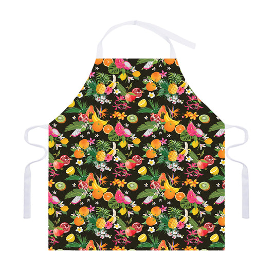 Tropical Paradise Fruits Pattern Print Adjustable Apron