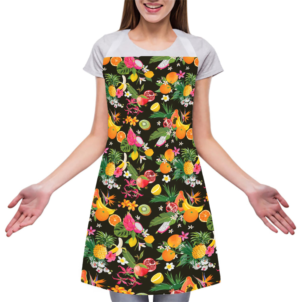 Tropical Paradise Fruits Pattern Print Adjustable Apron
