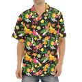 Tropical Paradise Fruits Pattern Print Aloha Shirt