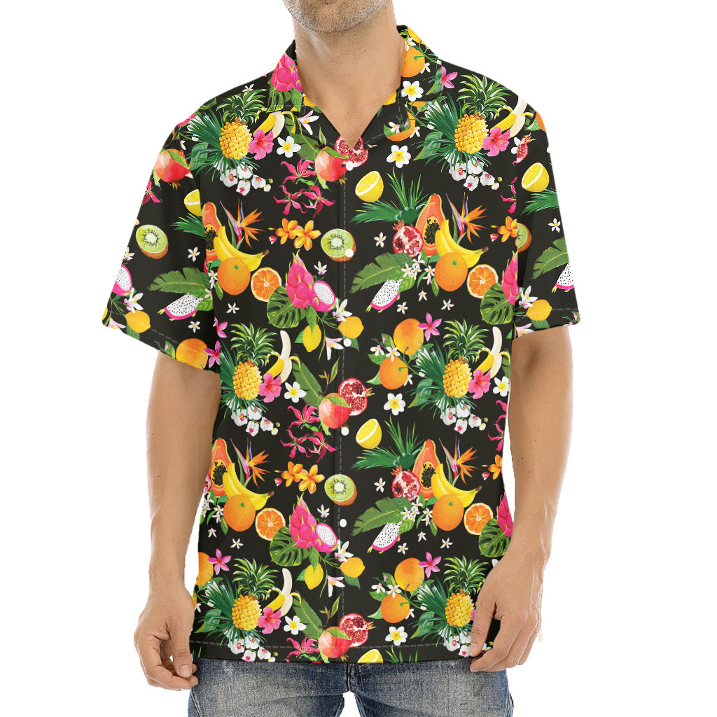 Tropical Paradise Fruits Pattern Print Aloha Shirt